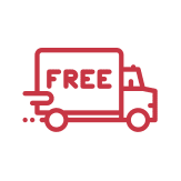truck icon that says "free"